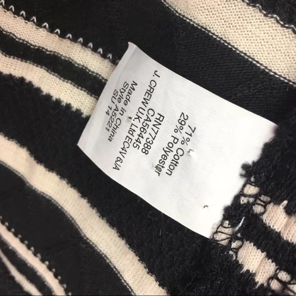 J. Crew Black Cream Textured Striped Dress - Picture 5 of 7